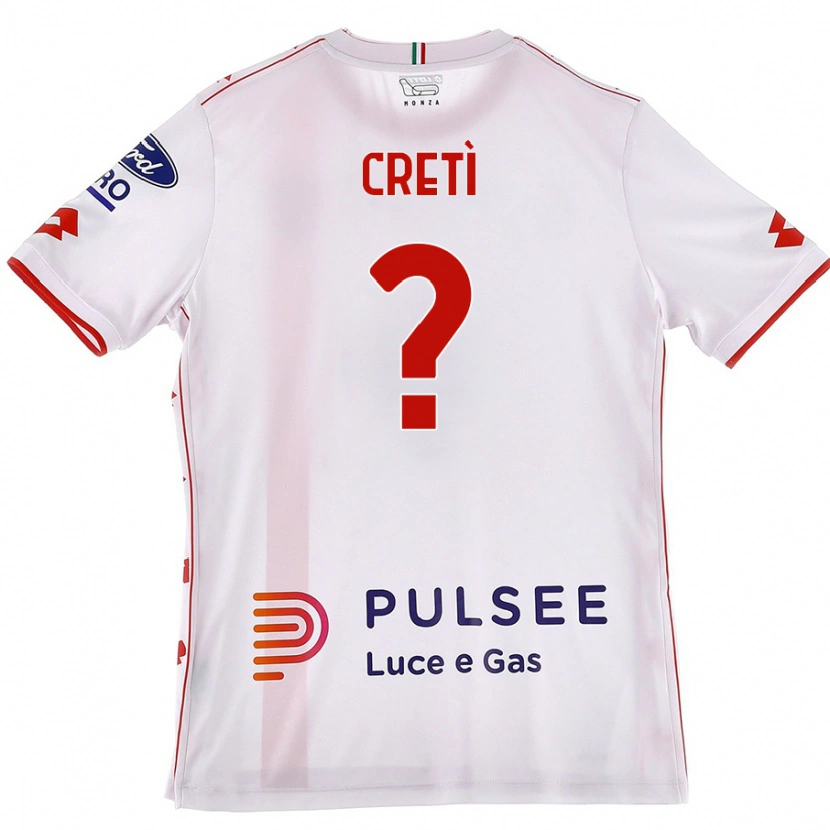 Danxen Kinder Pantaleo Cretì #0 Weiß Rot Auswärtstrikot Trikot 2024/25 T-Shirt