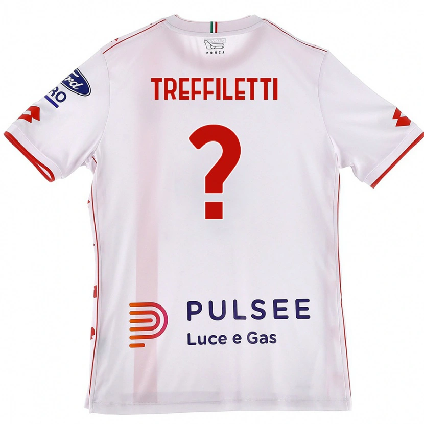 Danxen Kinder Danilo Treffiletti #0 Weiß Rot Auswärtstrikot Trikot 2024/25 T-Shirt