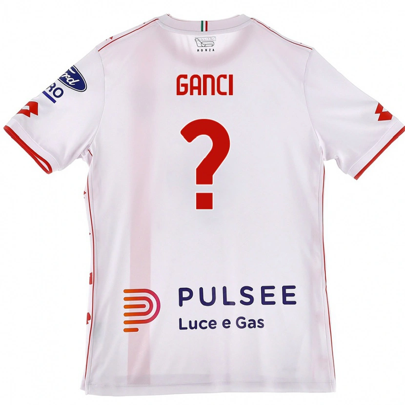 Danxen Kinder Daniele Ganci #0 Weiß Rot Auswärtstrikot Trikot 2024/25 T-Shirt
