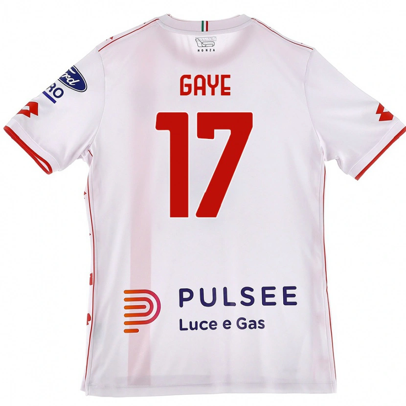 Danxen Kinder Mamadou Gaye #17 Weiß Rot Auswärtstrikot Trikot 2024/25 T-Shirt