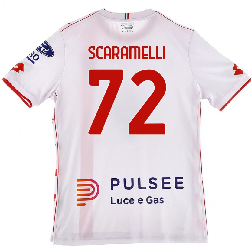 Danxen Kinder Endris Scaramelli #72 Weiß Rot Auswärtstrikot Trikot 2024/25 T-Shirt