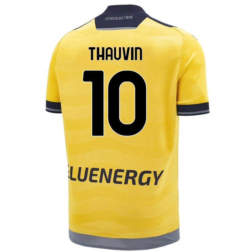 Danxen Kinder Florian Thauvin #10 Golden Auswärtstrikot Trikot 2024/25 T-Shirt