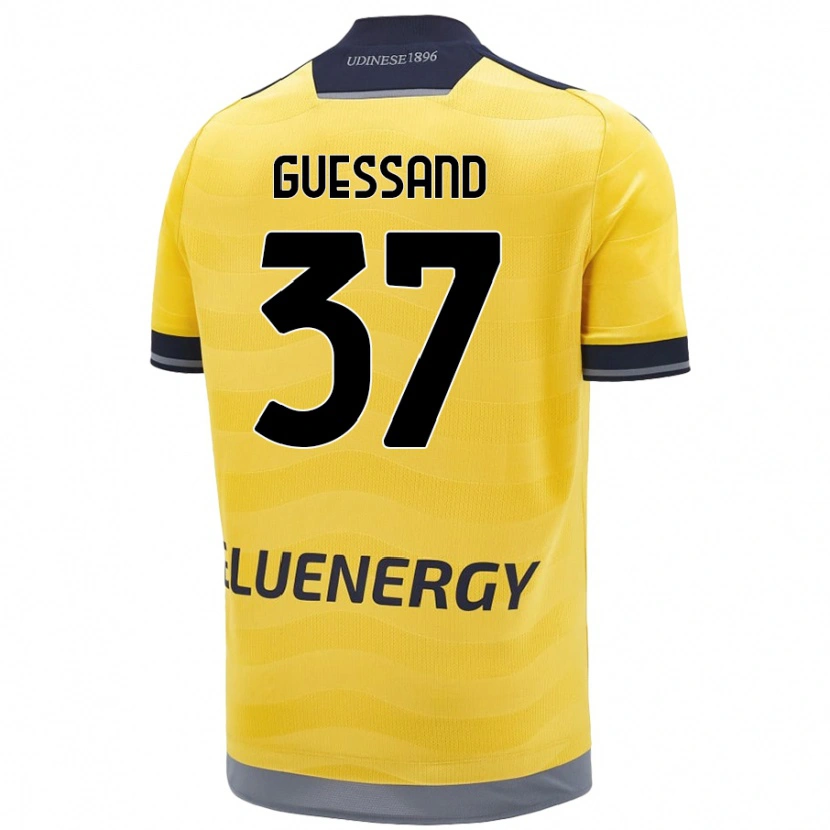 Danxen Kinder Axel Guessand #37 Golden Auswärtstrikot Trikot 2024/25 T-Shirt