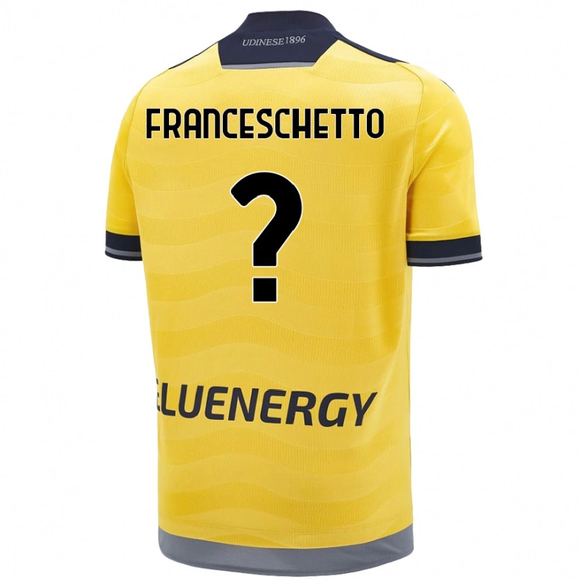 Danxen Kinder Mattia Franceschetto #0 Golden Auswärtstrikot Trikot 2024/25 T-Shirt
