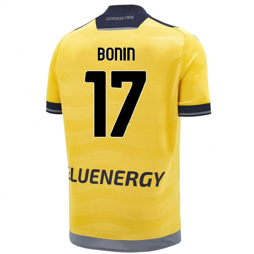 Danxen Kinder Luca Bonin #17 Golden Auswärtstrikot Trikot 2024/25 T-Shirt