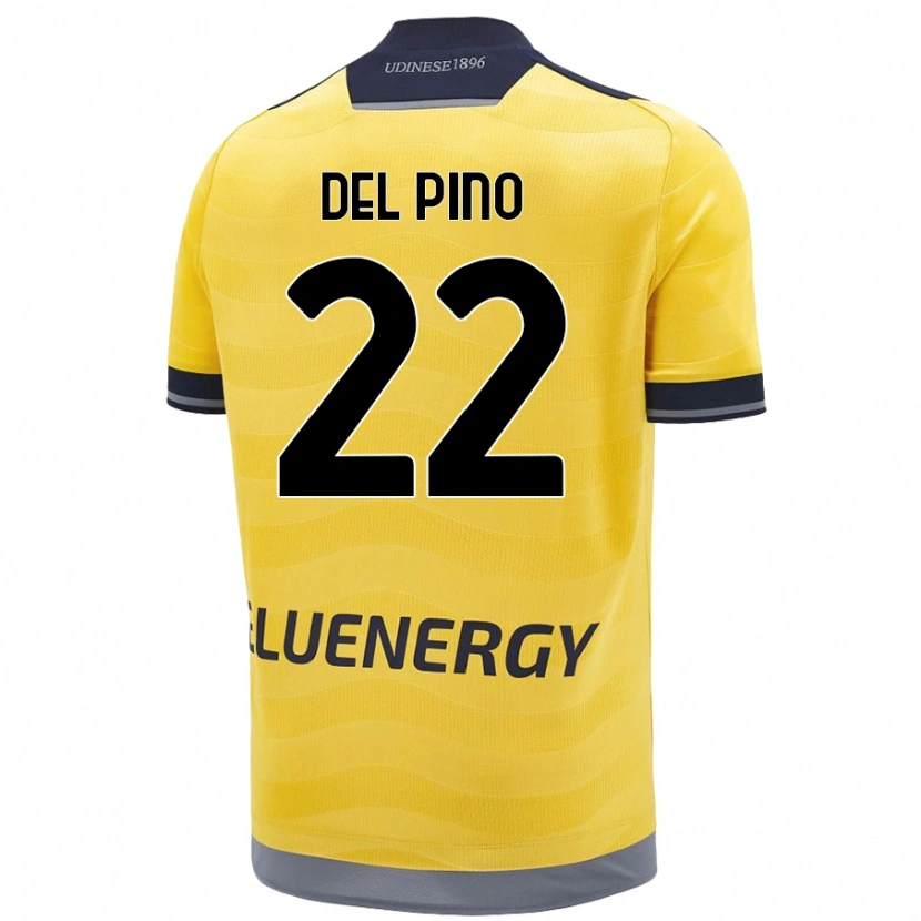 Danxen Kinder Lorenzo Del Pino #22 Golden Auswärtstrikot Trikot 2024/25 T-Shirt