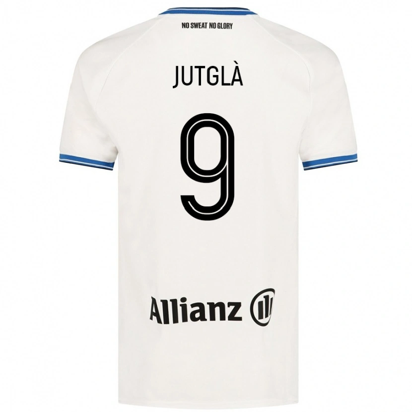 Danxen Kinder Ferran Jutglà #9 Weiß Auswärtstrikot Trikot 2024/25 T-Shirt