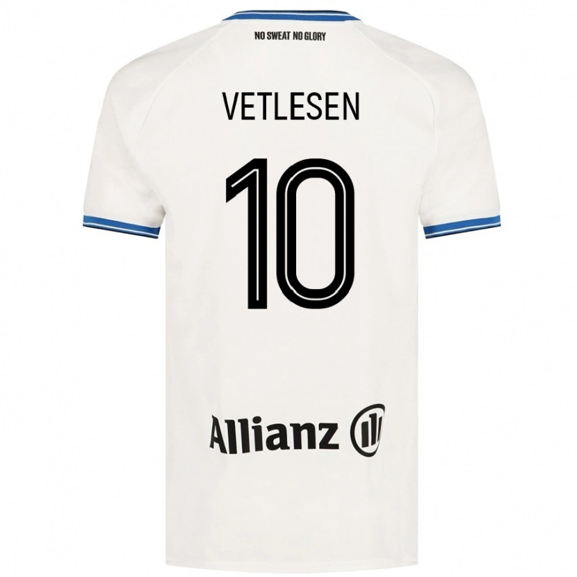 Danxen Kinder Hugo Vetlesen #10 Weiß Auswärtstrikot Trikot 2024/25 T-Shirt