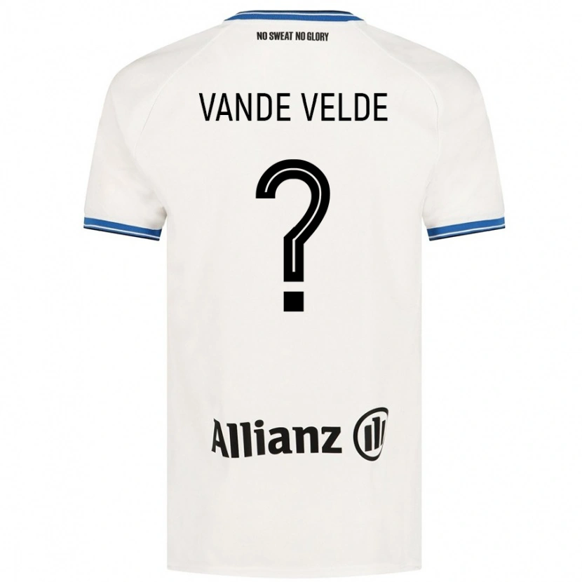 Danxen Kinder Chloé Vande Velde #0 Weiß Auswärtstrikot Trikot 2024/25 T-Shirt
