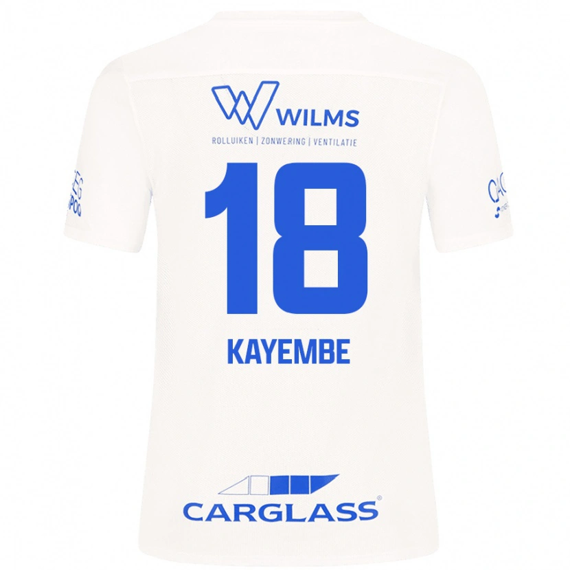 Danxen Kinder Joris Kayembe #18 Weiß Auswärtstrikot Trikot 2024/25 T-Shirt