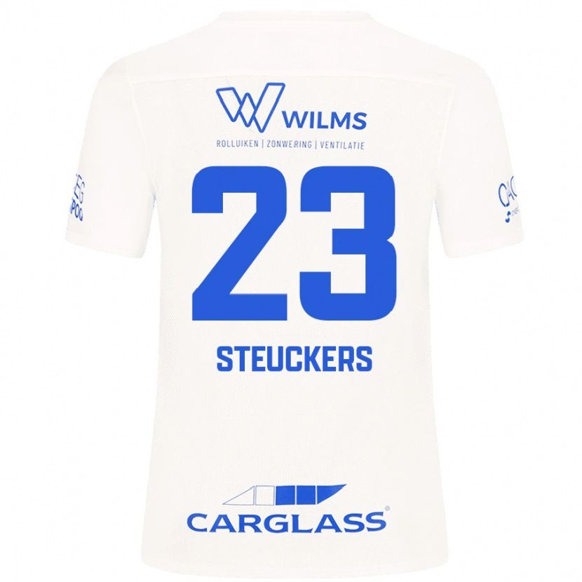Danxen Kinder Jarne Steuckers #23 Weiß Auswärtstrikot Trikot 2024/25 T-Shirt
