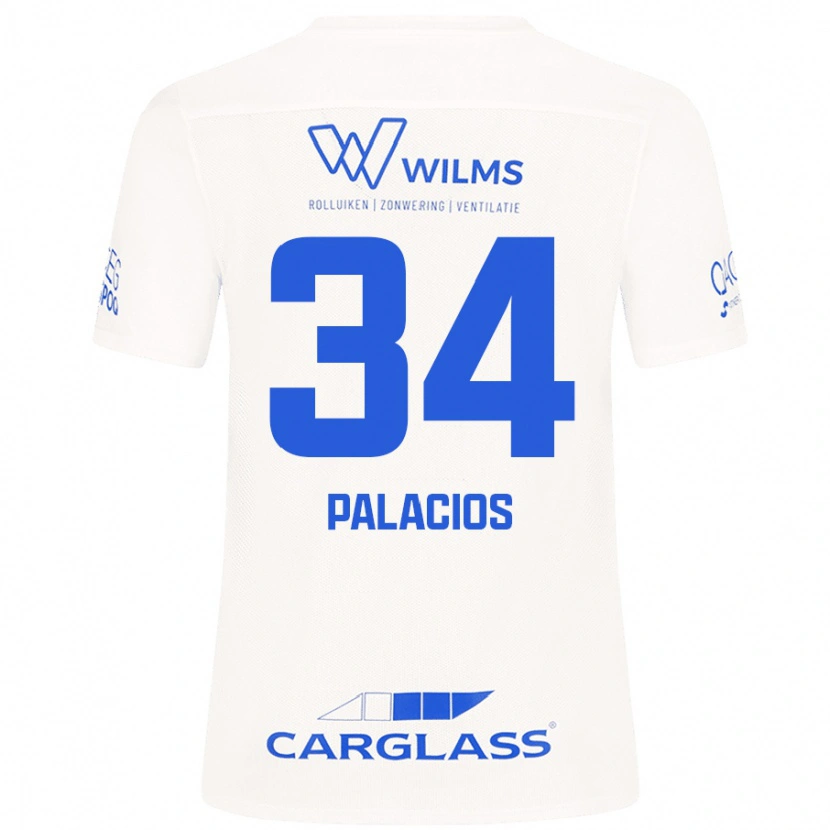 Danxen Kinder Adrián Palacios #34 Weiß Auswärtstrikot Trikot 2024/25 T-Shirt