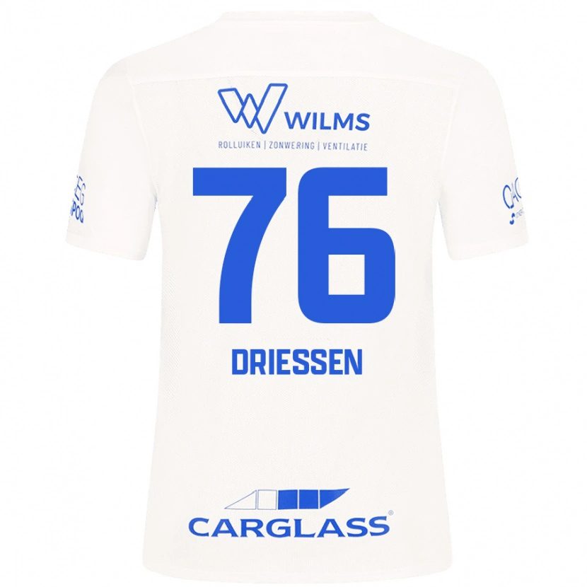 Danxen Kinder Jelle Driessen #76 Weiß Auswärtstrikot Trikot 2024/25 T-Shirt