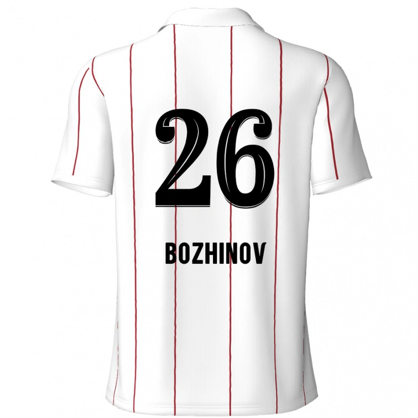 Danxen Kinder Rosen Bozhinov #26 Weiß Schwarz Auswärtstrikot Trikot 2024/25 T-Shirt