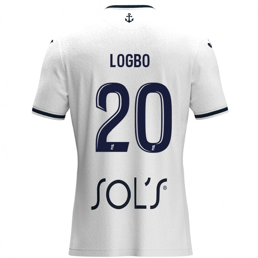 Danxen Kinder Andy Logbo #20 Weiß Dunkelblau Auswärtstrikot Trikot 2024/25 T-Shirt