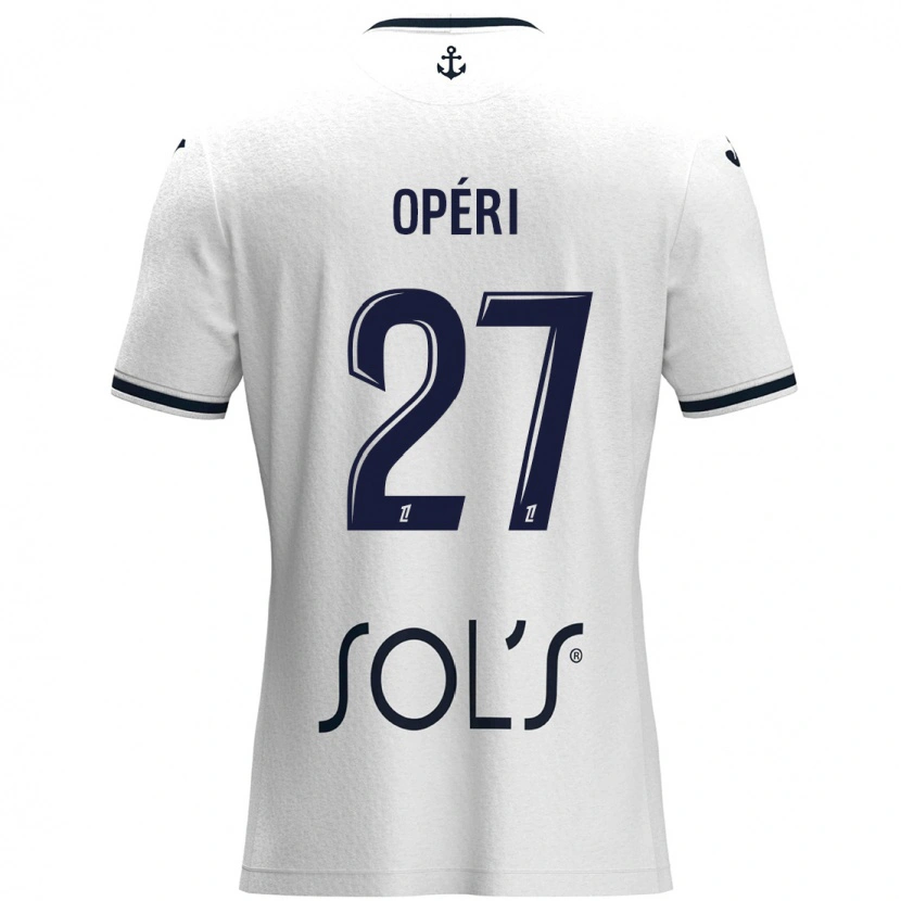 Danxen Kinder Christopher Operi #27 Weiß Dunkelblau Auswärtstrikot Trikot 2024/25 T-Shirt