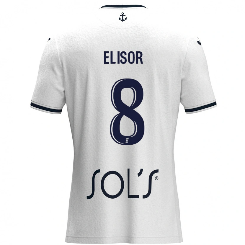 Danxen Kinder Salomé Elisor #8 Weiß Dunkelblau Auswärtstrikot Trikot 2024/25 T-Shirt