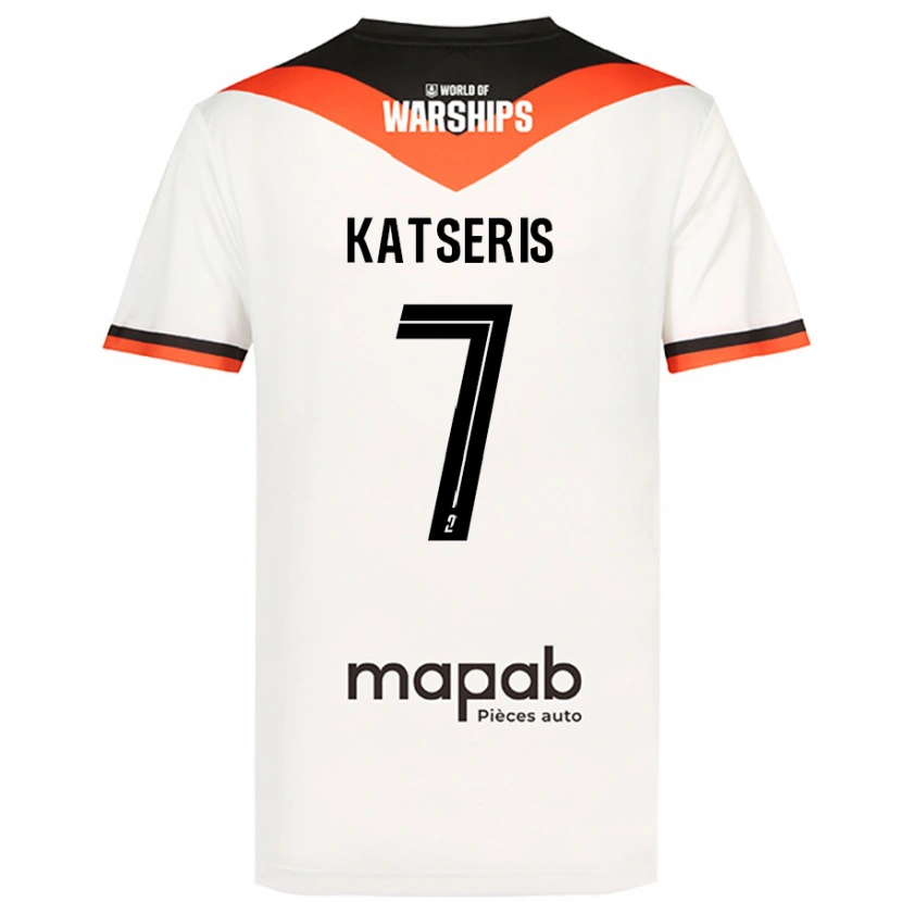Danxen Kinder Panos Katseris #7 Weiß Auswärtstrikot Trikot 2024/25 T-Shirt
