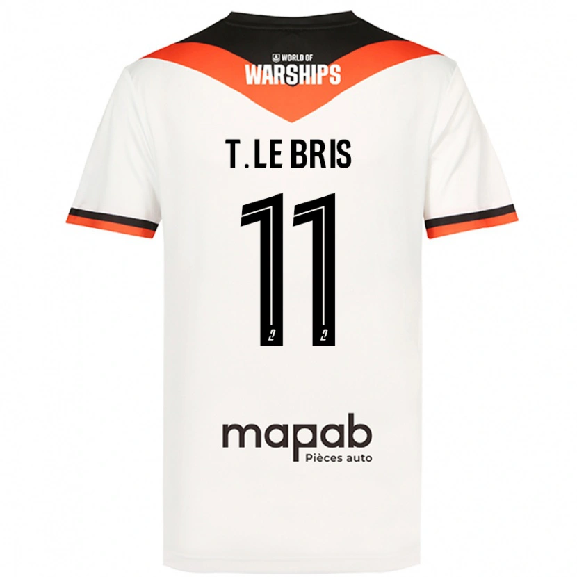 Danxen Kinder Théo Le Bris #11 Weiß Auswärtstrikot Trikot 2024/25 T-Shirt