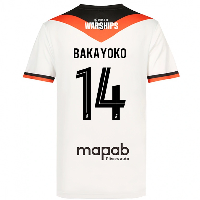 Danxen Kinder Tiemoué Bakayoko #14 Weiß Auswärtstrikot Trikot 2024/25 T-Shirt