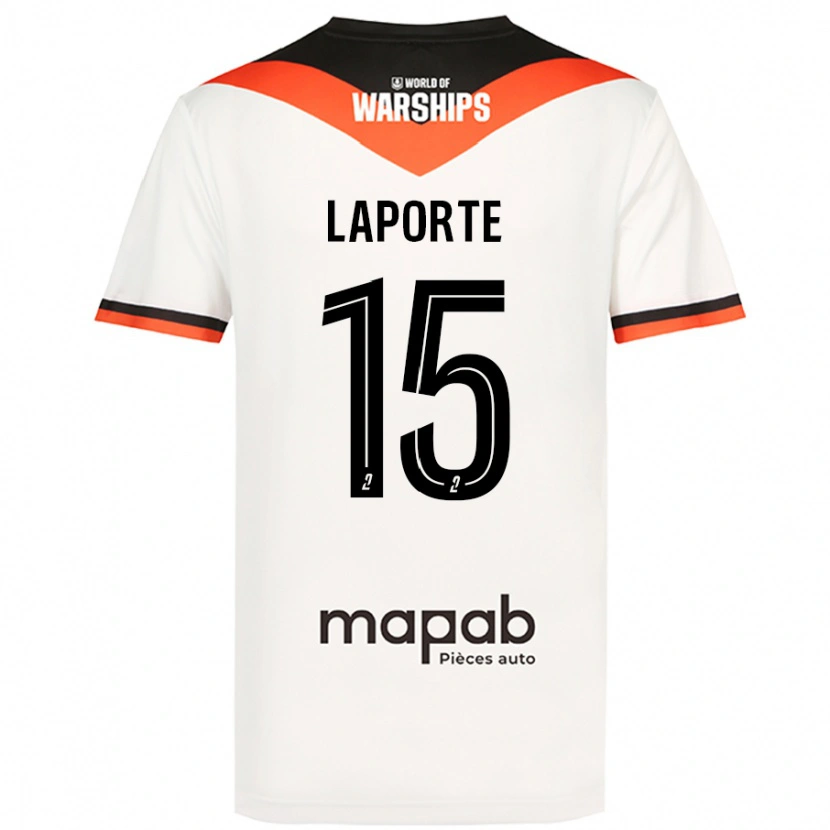 Danxen Kinder Julien Laporte #15 Weiß Auswärtstrikot Trikot 2024/25 T-Shirt