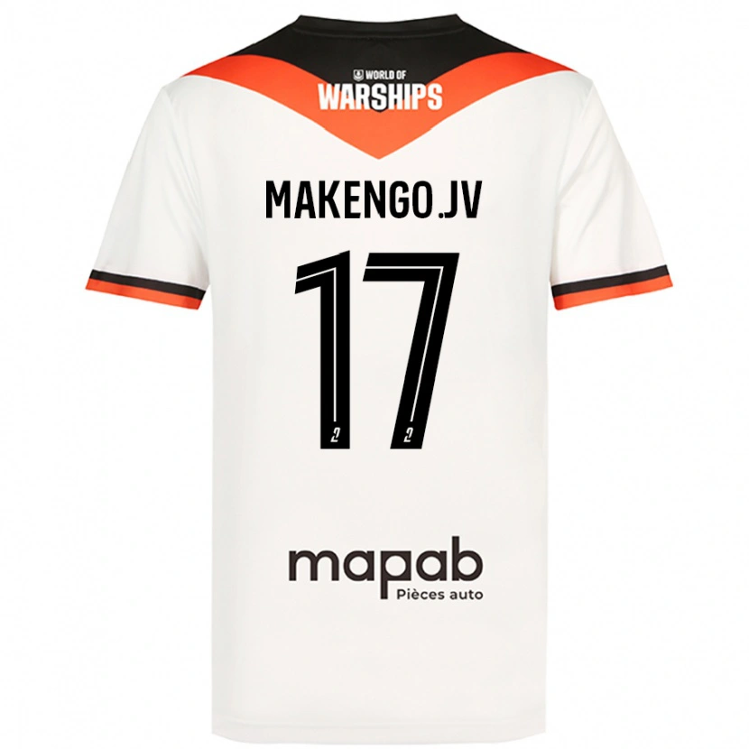 Danxen Kinder Jean-Victor Makengo #17 Weiß Auswärtstrikot Trikot 2024/25 T-Shirt