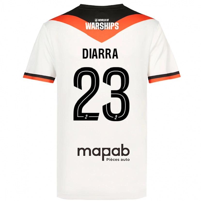 Danxen Kinder Stéphane Diarra #23 Weiß Auswärtstrikot Trikot 2024/25 T-Shirt