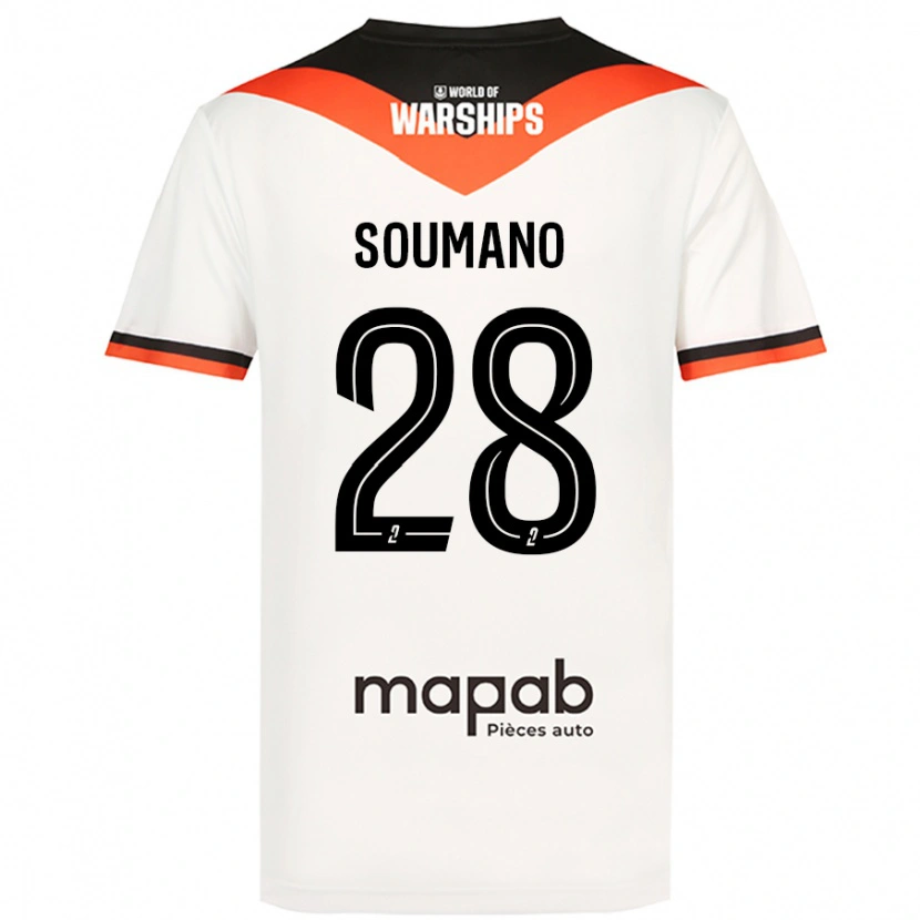 Danxen Kinder Sambou Soumano #28 Weiß Auswärtstrikot Trikot 2024/25 T-Shirt