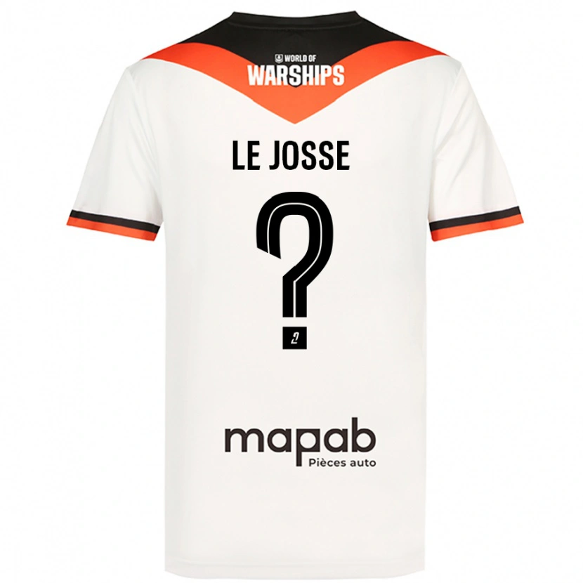 Danxen Kinder Ewen Le Josse #0 Weiß Auswärtstrikot Trikot 2024/25 T-Shirt