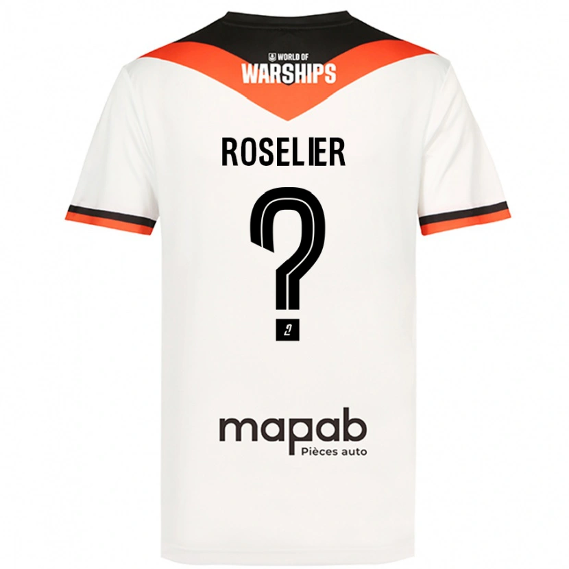 Danxen Kinder Nathan Roselier #0 Weiß Auswärtstrikot Trikot 2024/25 T-Shirt