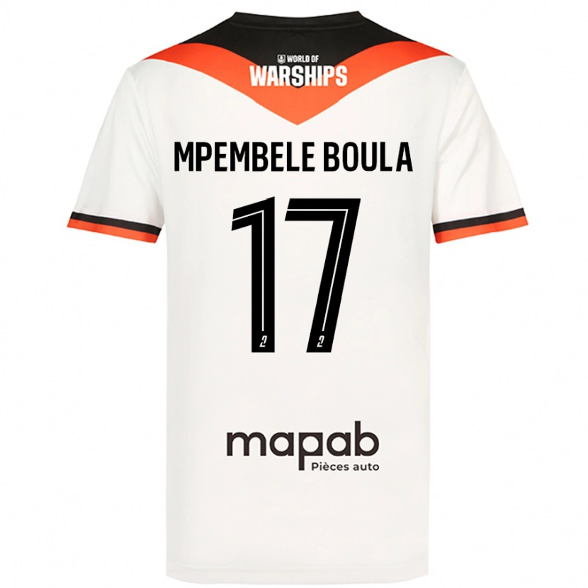 Danxen Kinder Exaucé Mpembele Boula #17 Weiß Auswärtstrikot Trikot 2024/25 T-Shirt