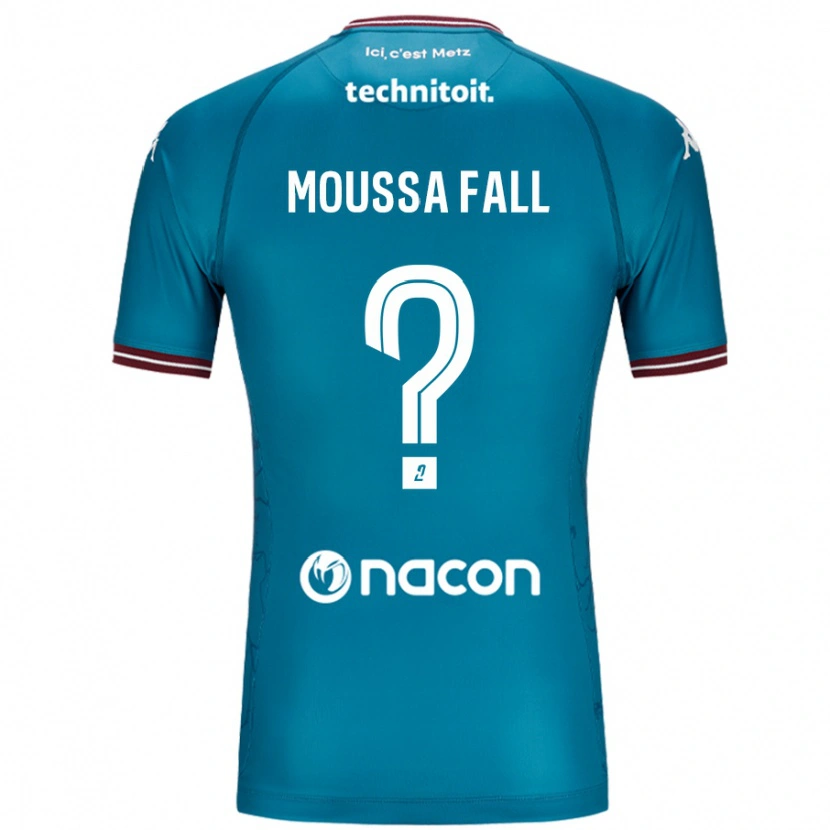 Danxen Kinder Pape Moussa Fall #0 Blau Petrol Auswärtstrikot Trikot 2024/25 T-Shirt