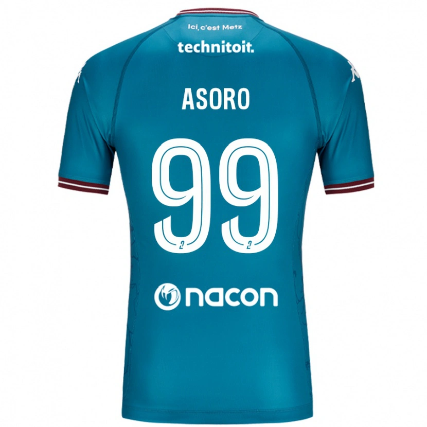 Danxen Kinder Joel Asoro #99 Blau Petrol Auswärtstrikot Trikot 2024/25 T-Shirt