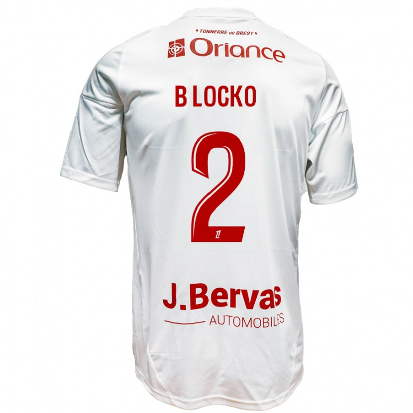 Danxen Kinder Bradley Locko #2 Weiß Rot Auswärtstrikot Trikot 2024/25 T-Shirt