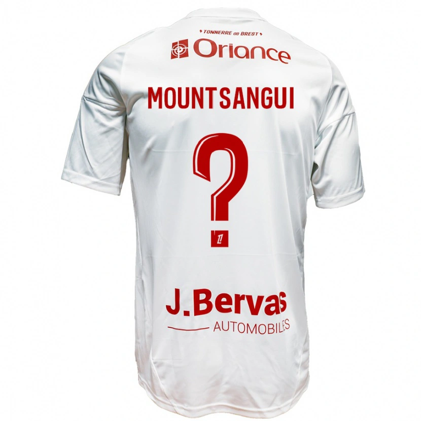 Danxen Kinder Warren Mountsangui #0 Weiß Rot Auswärtstrikot Trikot 2024/25 T-Shirt