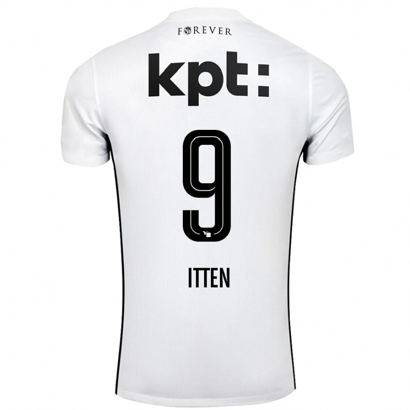 Danxen Kinder Cedric Itten #9 Weiß Schwarz Auswärtstrikot Trikot 2024/25 T-Shirt