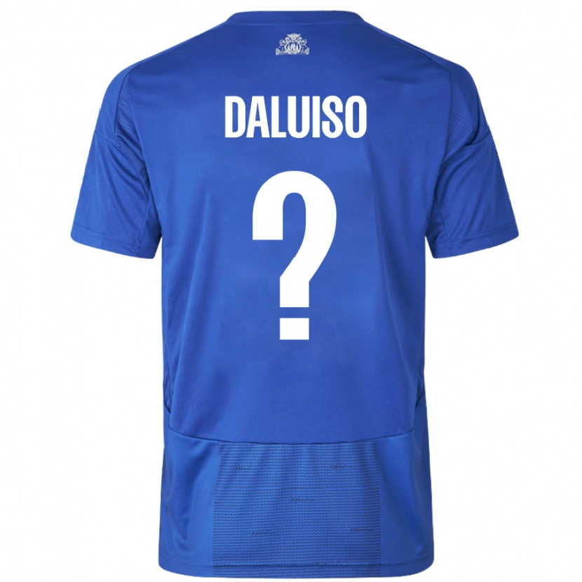 Danxen Kinder Christoffer Daluiso #0 Weiß Blau Auswärtstrikot Trikot 2024/25 T-Shirt