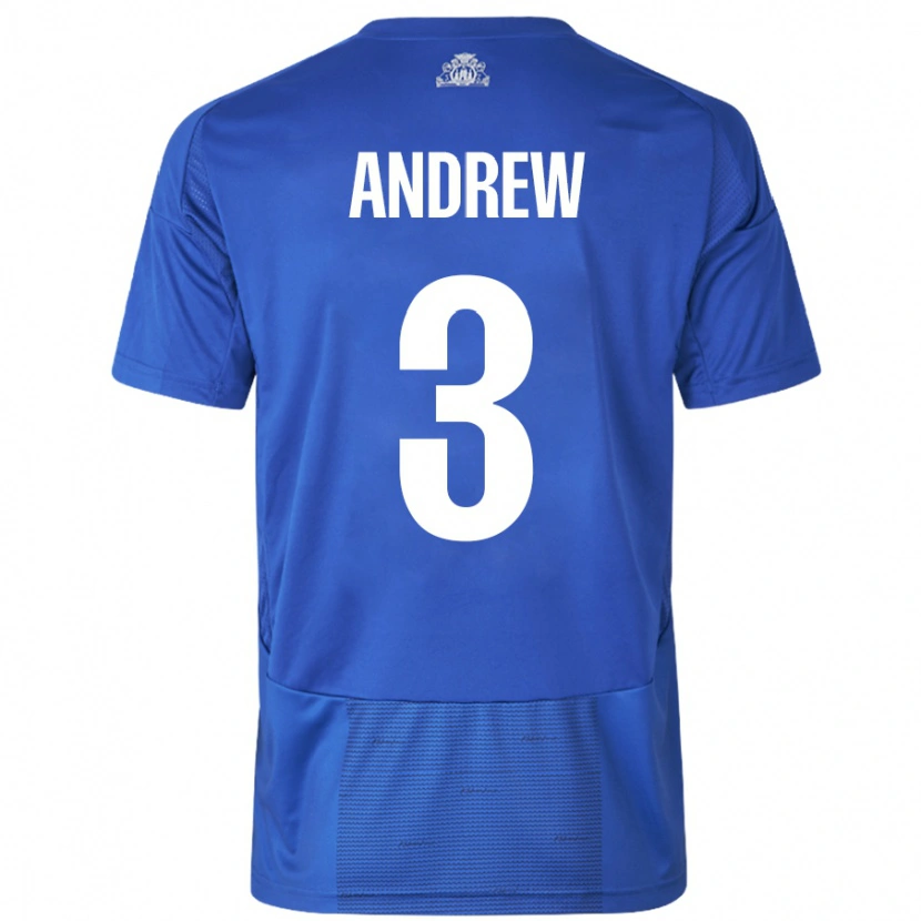 Danxen Kinder Tristan Andrew #3 Weiß Blau Auswärtstrikot Trikot 2024/25 T-Shirt