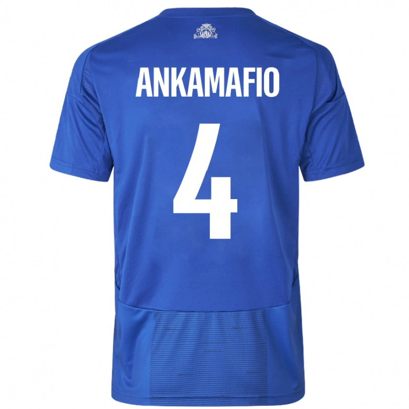 Danxen Kinder Graham Ankamafio #4 Weiß Blau Auswärtstrikot Trikot 2024/25 T-Shirt