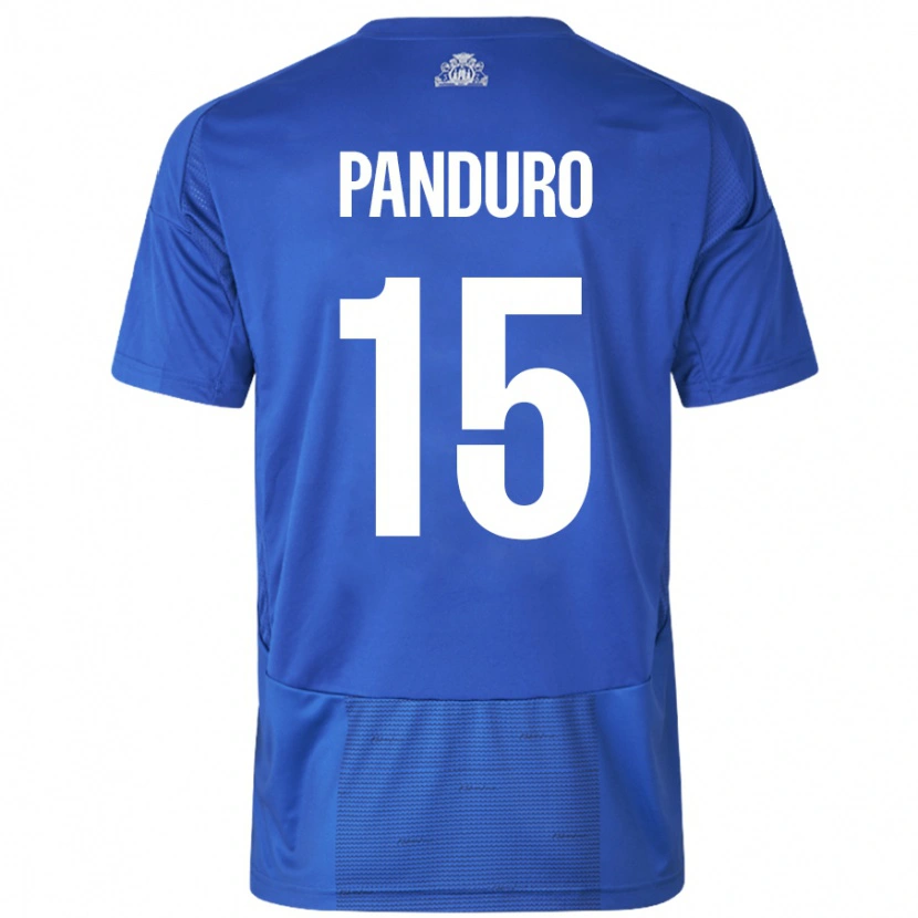 Danxen Kinder Tristan Panduro #15 Weiß Blau Auswärtstrikot Trikot 2024/25 T-Shirt