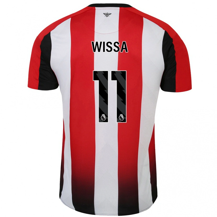 Danxen Herren Yoane Wissa #11 Rot Weiß Heimtrikot Trikot 2024/25 T-Shirt