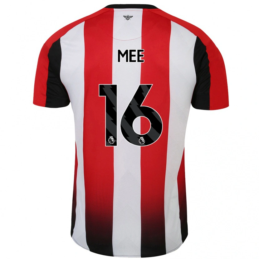 Danxen Herren Ben Mee #16 Rot Weiß Heimtrikot Trikot 2024/25 T-Shirt