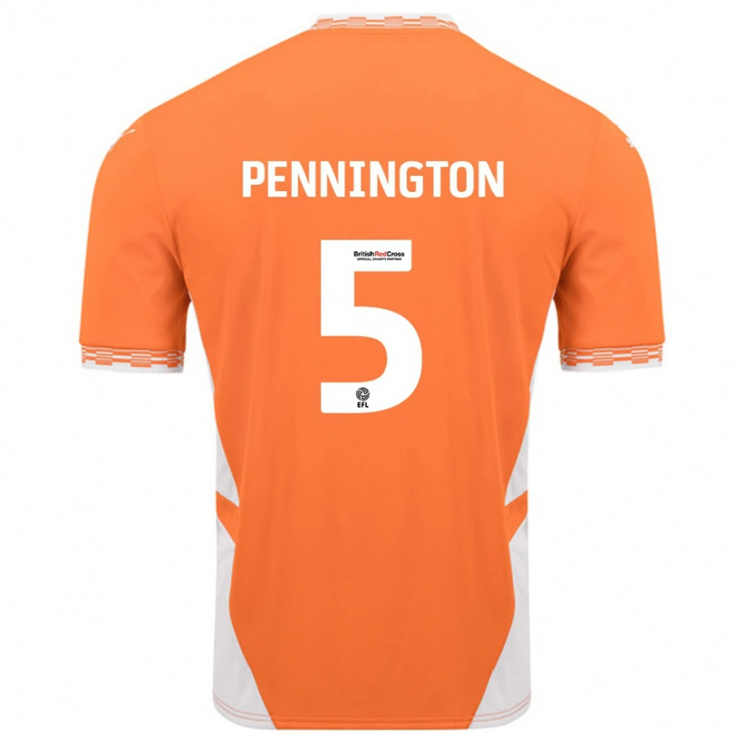 Danxen Herren Matthew Pennington #5 Orange Weiß Heimtrikot Trikot 2024/25 T-Shirt