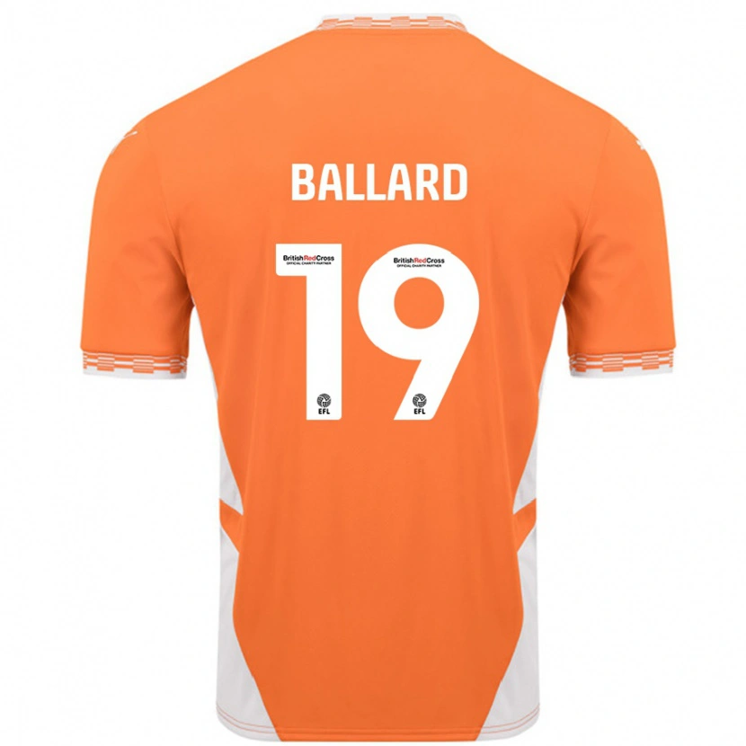 Danxen Herren Dom Ballard #19 Orange Weiß Heimtrikot Trikot 2024/25 T-Shirt