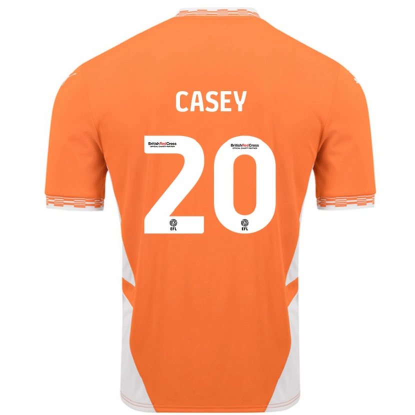 Danxen Herren Oliver Casey #20 Orange Weiß Heimtrikot Trikot 2024/25 T-Shirt