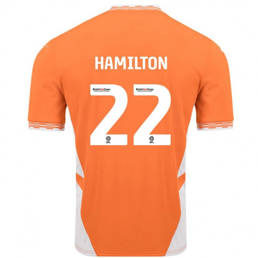 Danxen Herren Cj Hamilton #22 Orange Weiß Heimtrikot Trikot 2024/25 T-Shirt