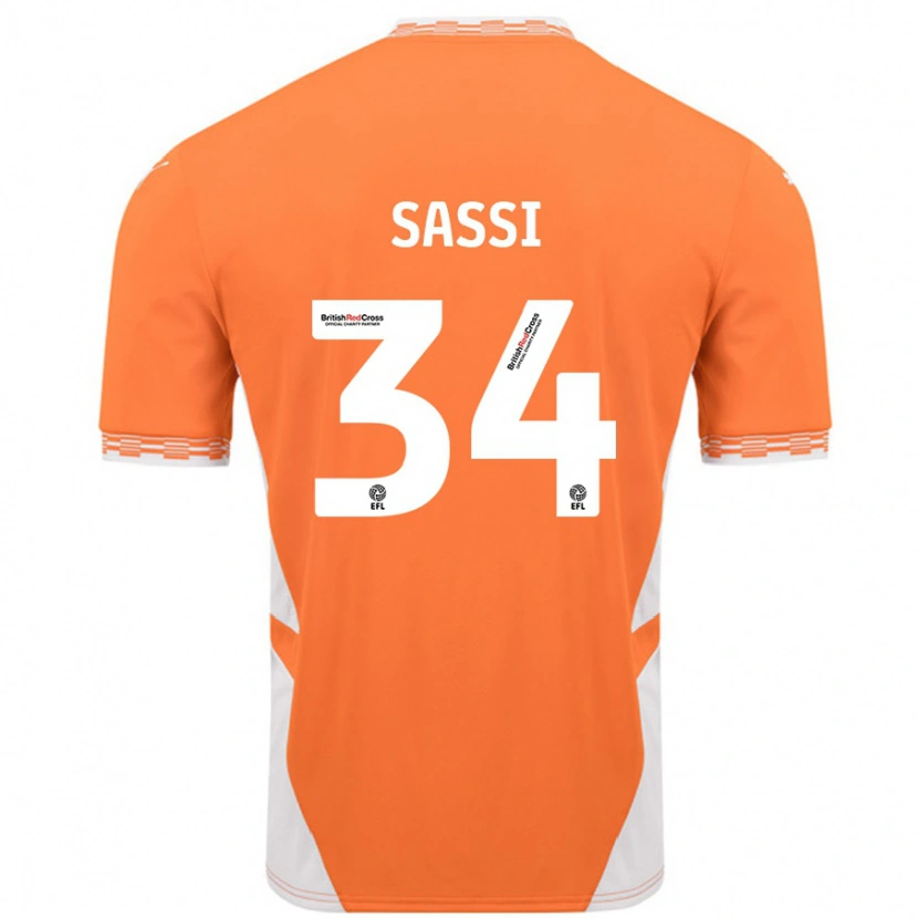 Danxen Herren Dan Sassi #34 Orange Weiß Heimtrikot Trikot 2024/25 T-Shirt