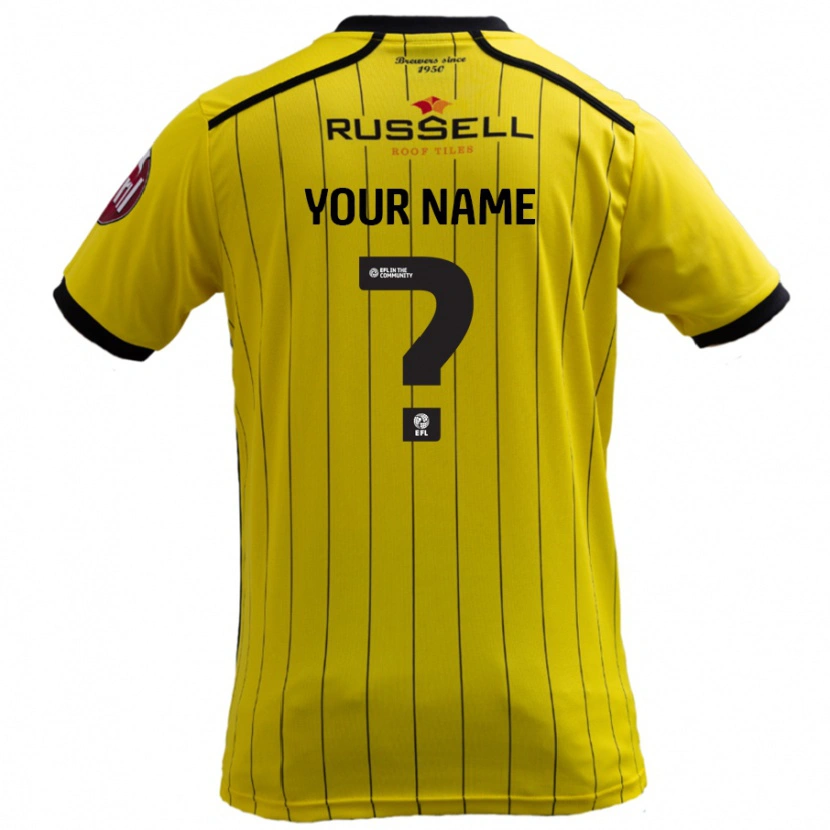 Danxen Herren Ihren Namen #0 Gelb Heimtrikot Trikot 2024/25 T-Shirt