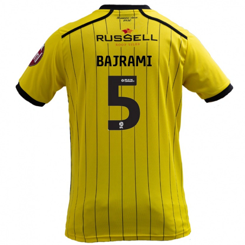 Danxen Herren Geraldo Bajrami #5 Gelb Heimtrikot Trikot 2024/25 T-Shirt