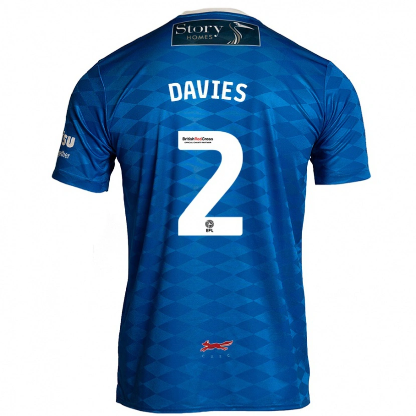 Danxen Herren Archie Davies #2 Blau Heimtrikot Trikot 2024/25 T-Shirt